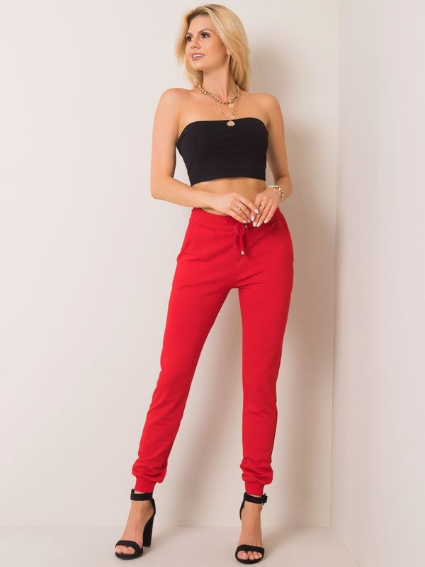 Fashionhunters Crvene brže hlače