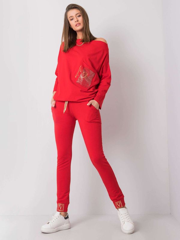 Fashionhunters Crvene trenirke s aplikacijom