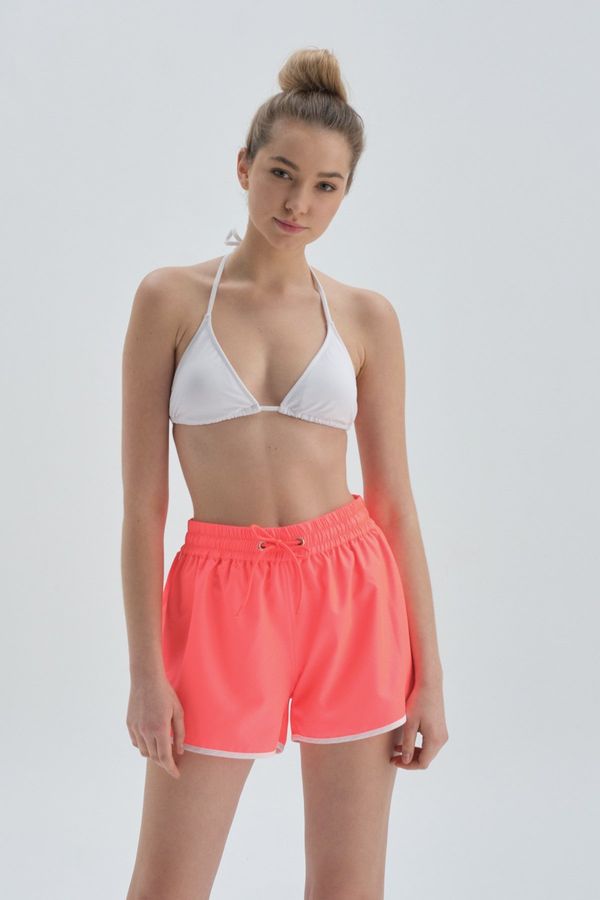 Dagi Dagi Fuchsia Elastic Waist Micro Marine Shorts