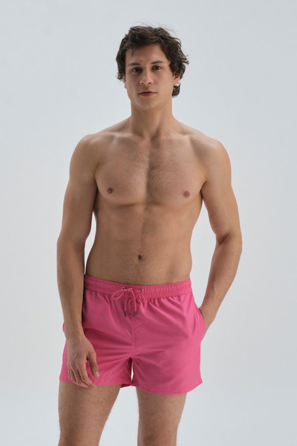Dagi Dagi Pink Micro Plain Short Beach Shorts