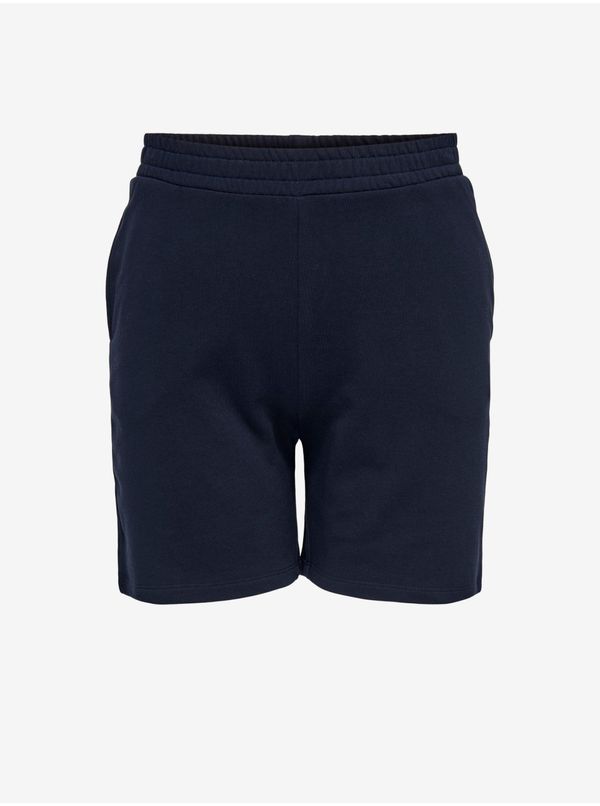 Only Dark Blue Tracksuit Shorts ONLY CARMAKOMA Nissy - Women