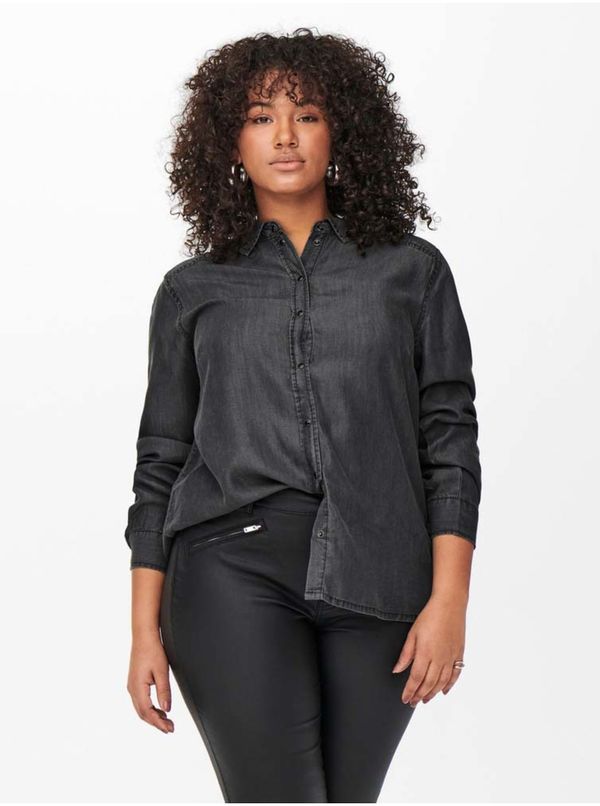 Only Dark Grey Denim Shirt ONLY CARMAKOMA Canto - Women