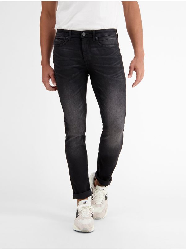 Lerros Dark grey men's slim fit jeans with a faded effect LERROS - Men