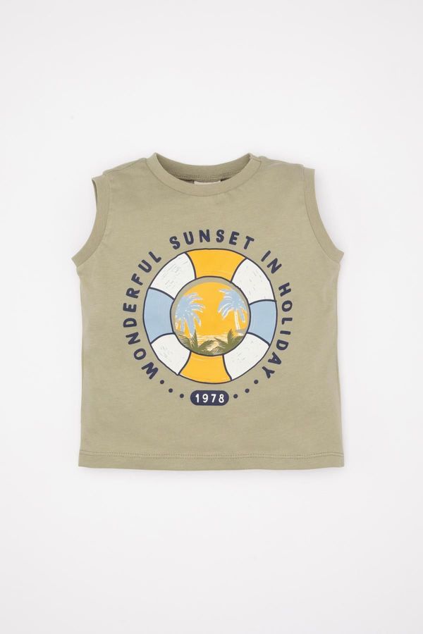 DEFACTO DEFACTO Baby Boy Crew Neck Marine Printed Undershirt