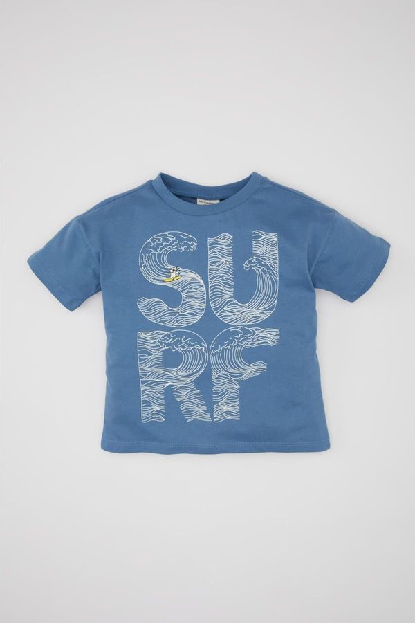 DEFACTO DEFACTO Baby Boy Crew Neck Printed Short Sleeve T-Shirt