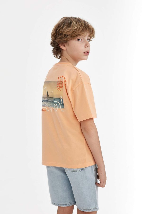 DEFACTO DEFACTO Boy Oversize Fit Crew Neck Printed T-Shirt