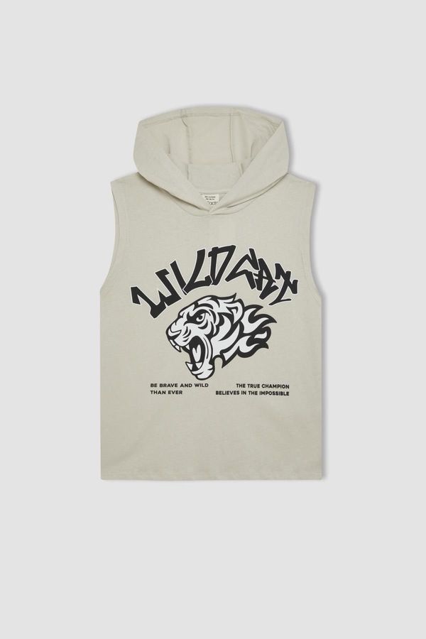 DEFACTO DEFACTO Boy's Printed Hooded Undershirt