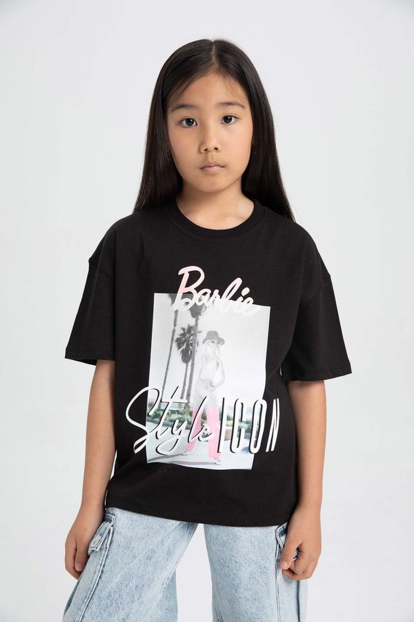 DEFACTO DEFACTO Girl Barbie Relax Fit Crew Neck Short Sleeve T-Shirt