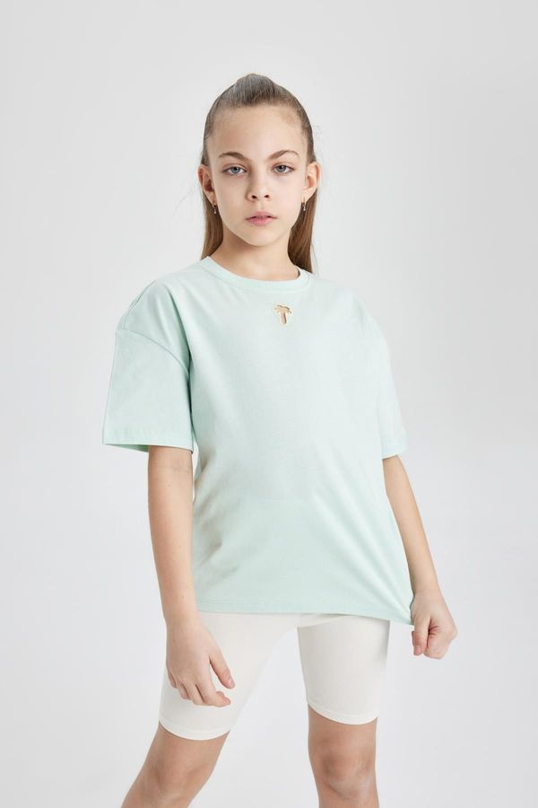 DEFACTO DEFACTO Girl Relax Fit Crew Neck Short Sleeve T-Shirt