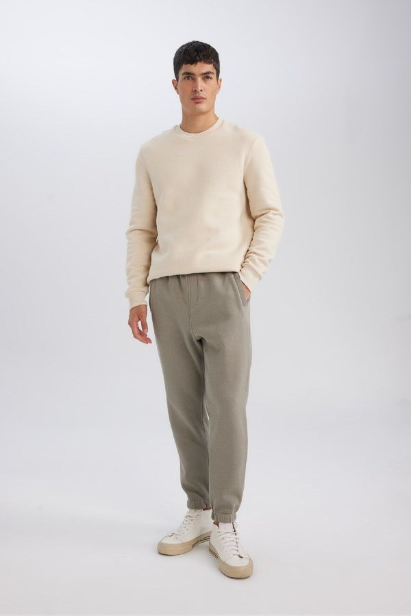 DEFACTO DEFACTO Jogger Sweatpants Standard Fit Basic Plain Tied Waist Elastic Leg Pocket