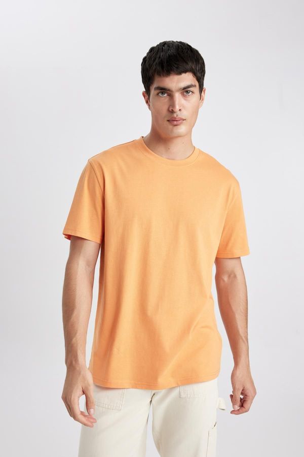 DEFACTO DEFACTO New Regular Fit Bicycle Collar Basic Short Sleeve 100% Cotton T-shirt