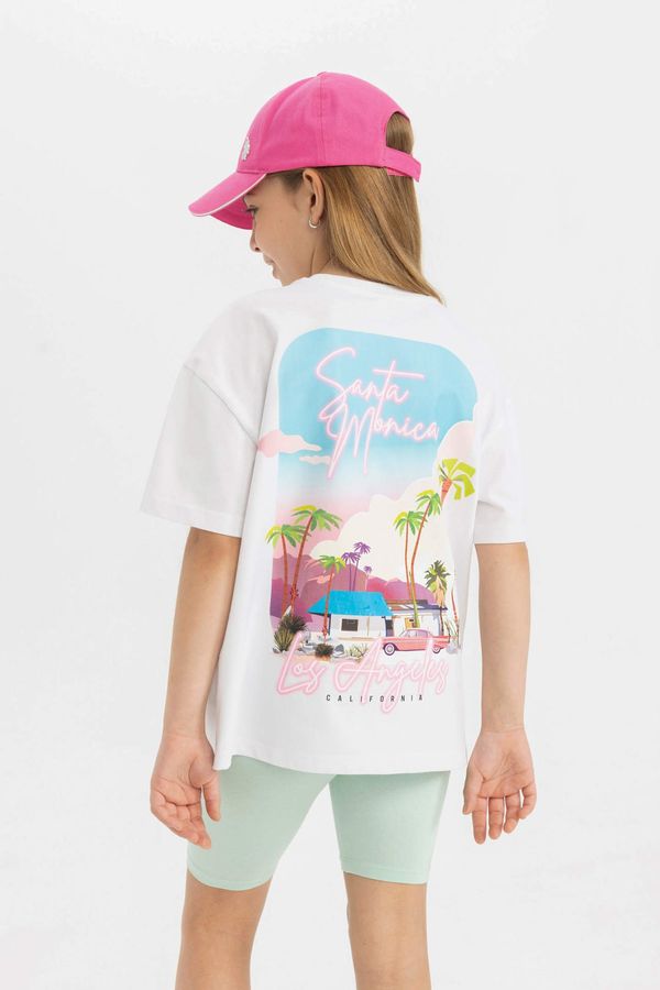 DEFACTO DEFACTO Oversize Fit Printed Short Sleeve T-shirt