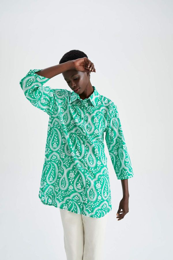 DEFACTO DEFACTO Oversize Fit Voile Long Sleeve Shirt