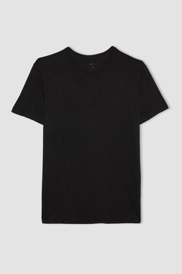 DEFACTO DEFACTO Slim Fit Crew Neck Viscose Top