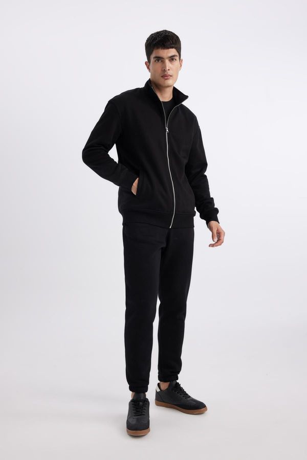 DEFACTO DEFACTO Standard Fit Waist Tie Elastic Leg Pocket Basic Plain Jogger Sweatpants