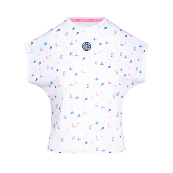 BIDI BADU Dívčí tričko BIDI BADU  Fayola Tech Tee Dark White, Mixed 140 cm