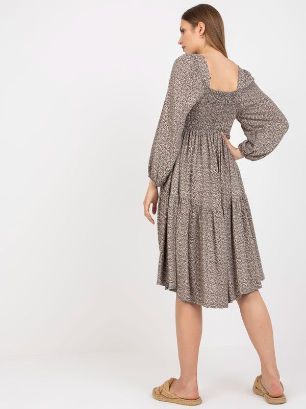 ZULUNA Dress-CHA-SK-5803.29-dark beige