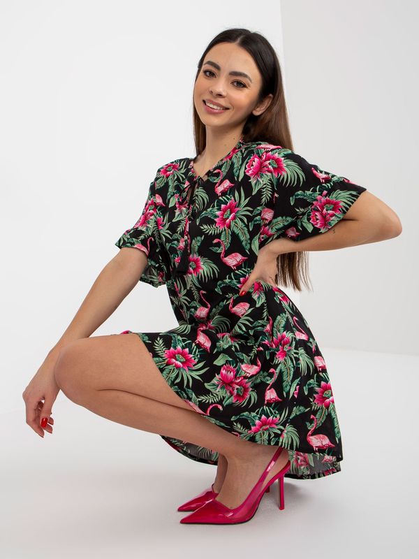 Sublevel Dress-D73771M30306C-black-green