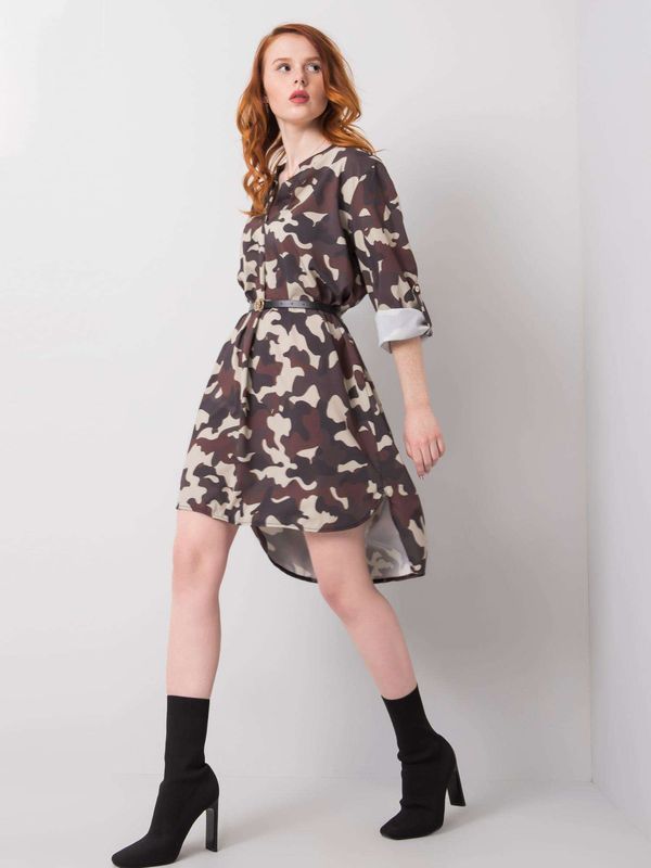 Italy Moda Dress-DHJ-SK-5766G.30-beige