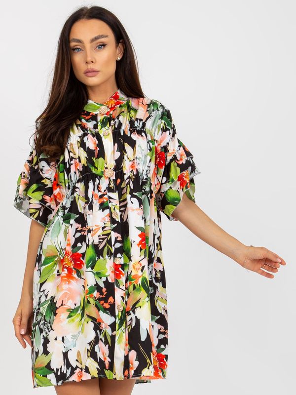 Italy Moda Dress-DHJ-SK-6871-2.91P-Black-Green