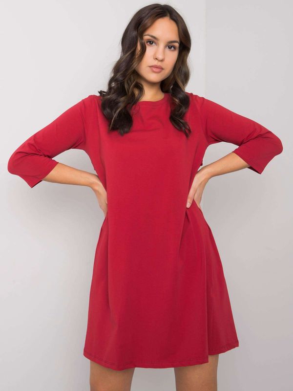 RUE PARIS Dress-RV-SK-7321.70-dark red