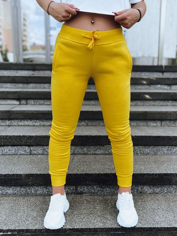 DStreet DStreet Spodnie damskie dresowe FITS żółte