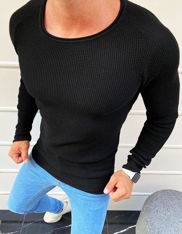 DStreet DStreet Sweter męski wkładany przez głowę czarny