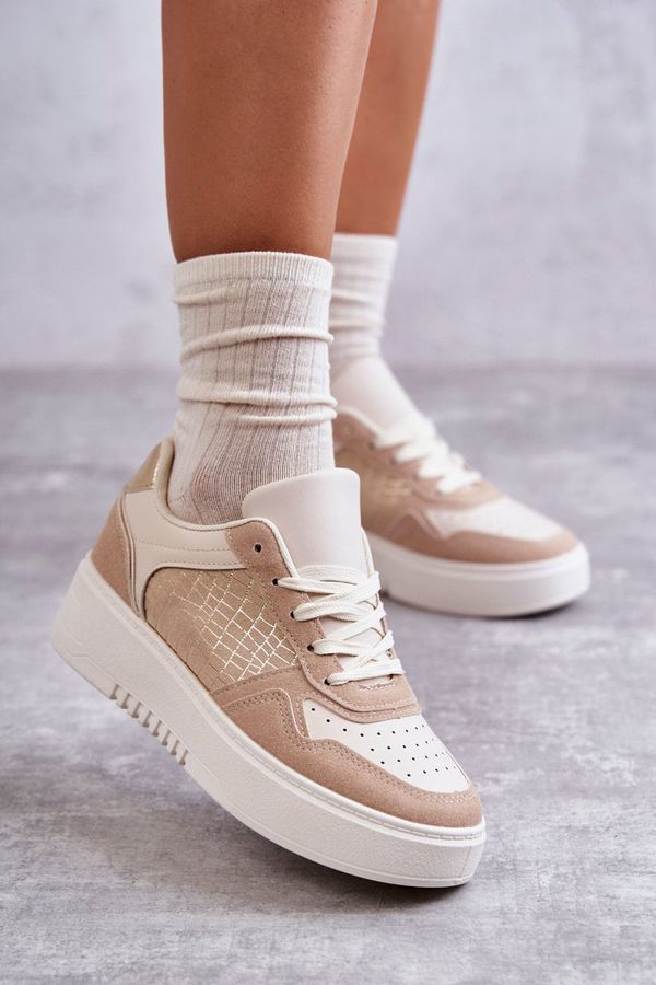 FB2 FB2 Women's Low Sport Shoes On The Platform Beige Kyllie