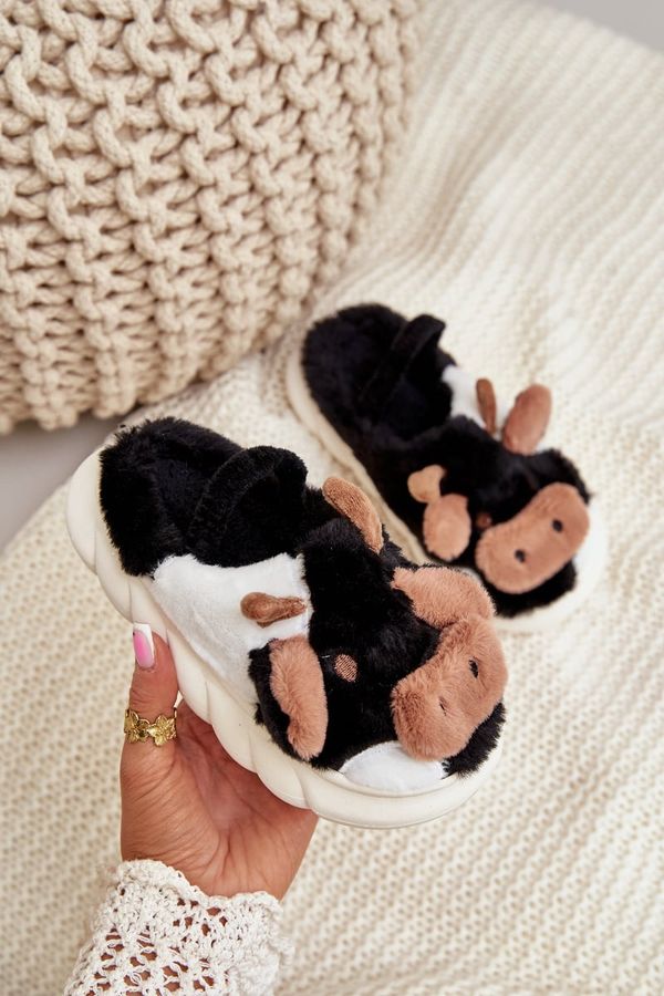 FK1 FK1 Children's Warm Slippers With Fur Pink Rubee