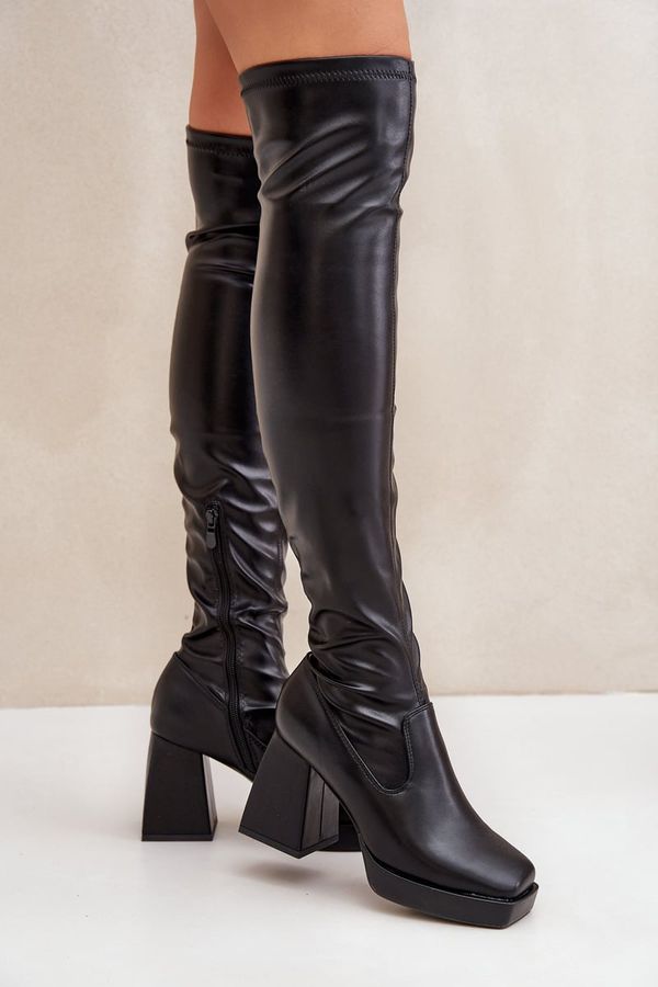 FS1 FS1 Fitted knee-high heeled boots dark brown Sanniraen