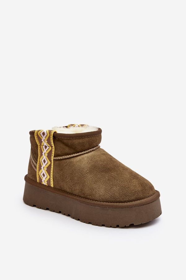 FS1 FS1 Leather Suede Snow Boots Women Green Vebissat