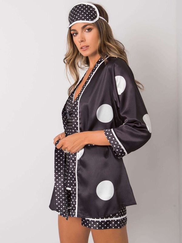 Fashionhunters Fuksja w kropki zestaw do spania