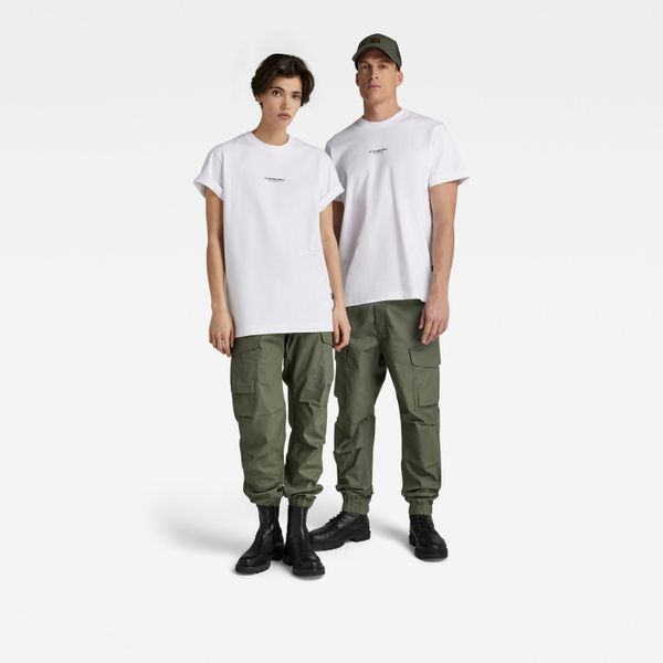 G Star G-STAR T-shirt - Center logo loose r t white
