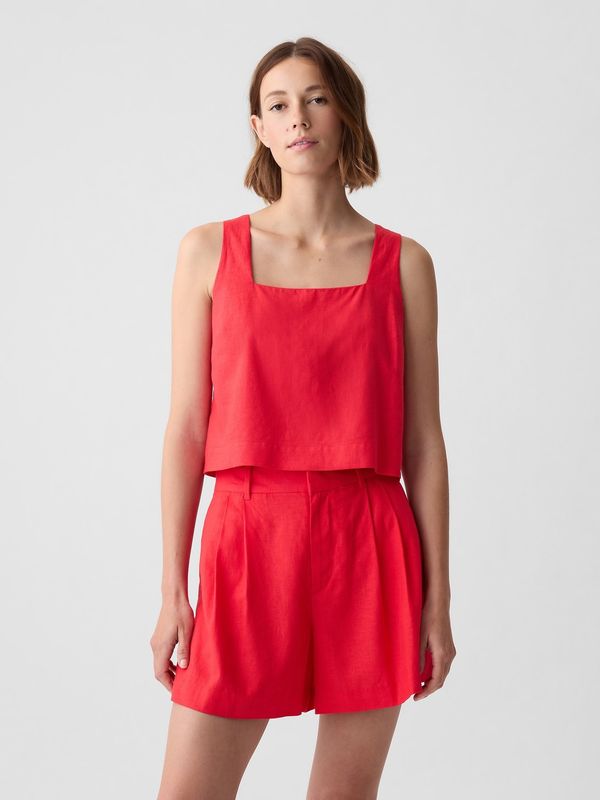 GAP GAP Linen crop top - Women's