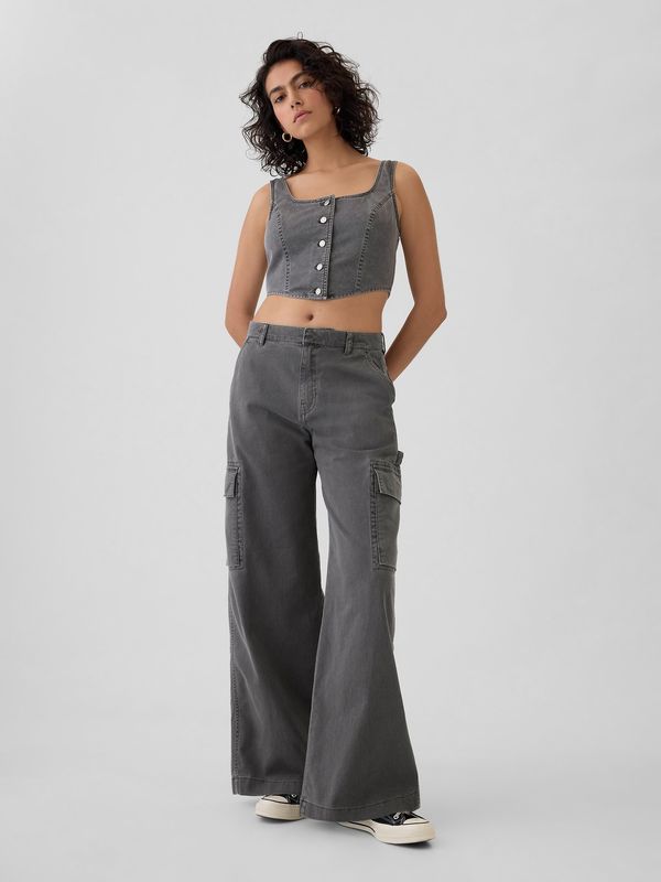 GAP GAP Trousers with pockets Baggy Khaki Cargo - Women's