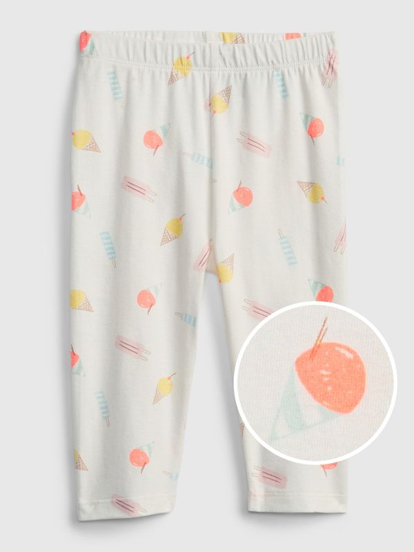 GAP GAP White Girls' Kids Leggings Organic Cotton Crop Leggings
