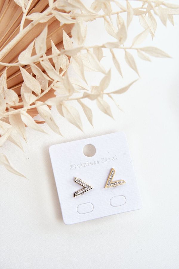 Glam Chic Glam Chic Classic V-shaped Earrings Gold