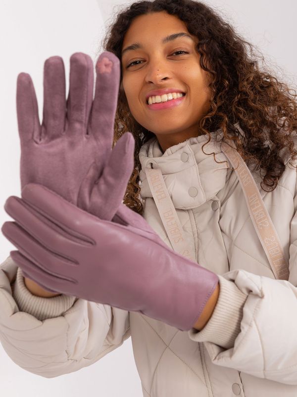 Wool Fashion Italia Gloves-AT-RK-239501A.16-Purple