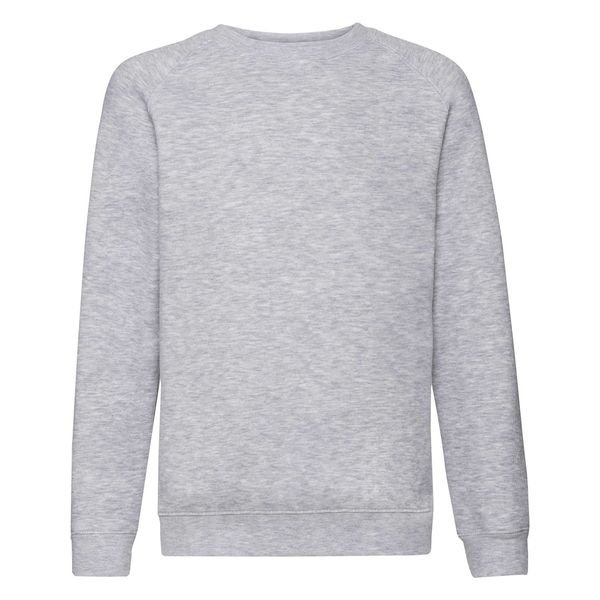 Fruit of the Loom Gray children's sweatshirt Raglan Sweat Fruit of the Loom