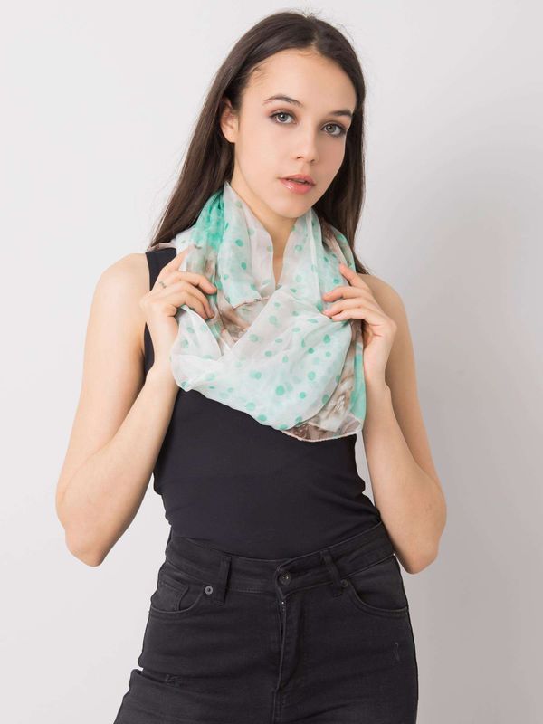 Fashionhunters Green and beige patterned shawl
