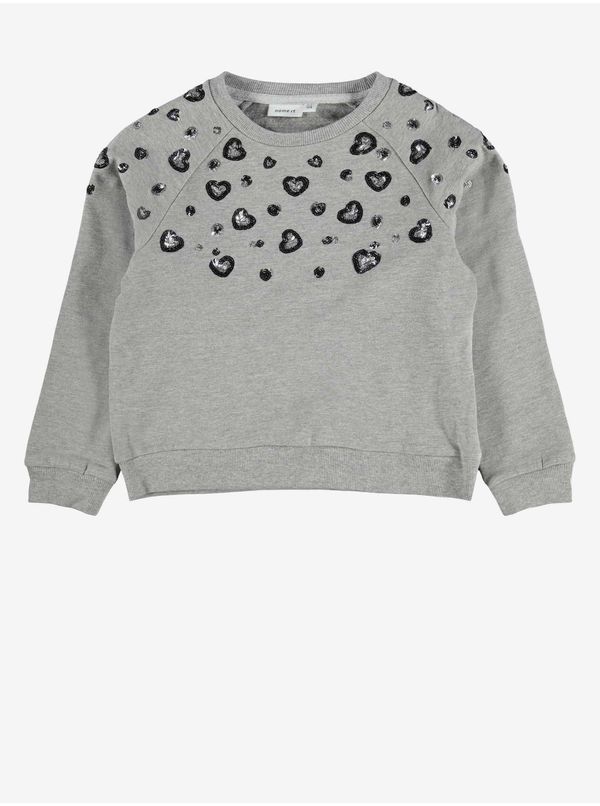 name it Grey girl's hoodie with decoration name it Negis - unisex