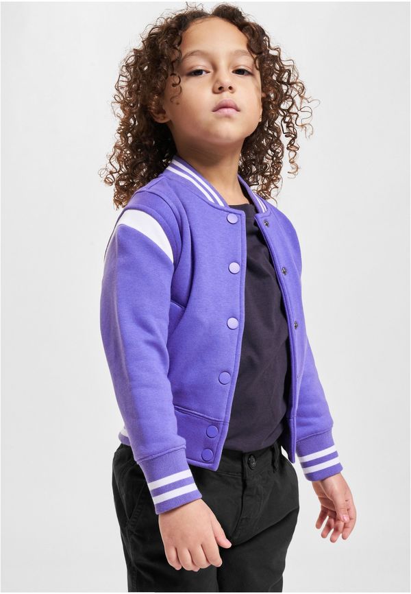 Urban Classics Inset College Sweat Jacket purpleday/white