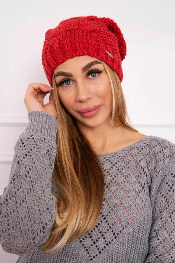 Kesi Kesi Cap with fleece Justyna K253 raspberry