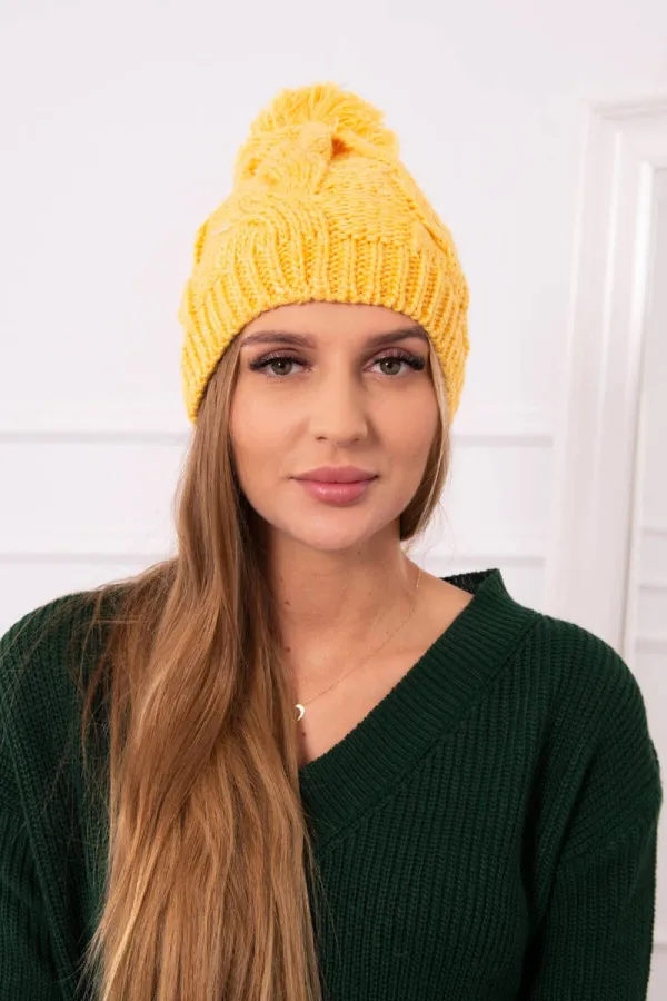Kesi Kesi Cap with fleece Stefania K278 yellow