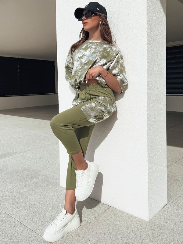 DStreet Komplet damski BIRWEKI khaki Dstreet