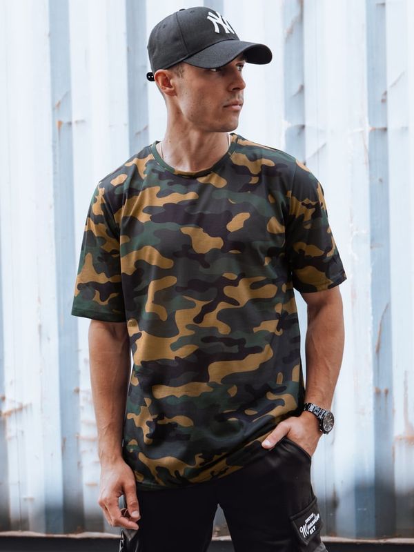 DStreet Koszulka męska khaki camouflage Dstreet