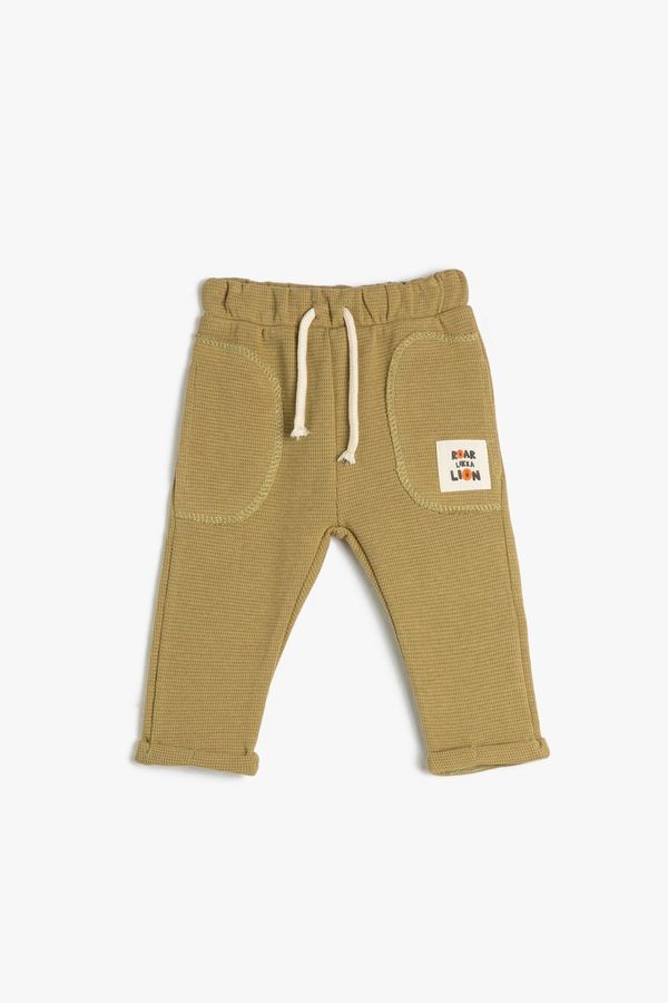 Koton Koton Baby Boy Tie Waist Pocket Textured Sweatpants