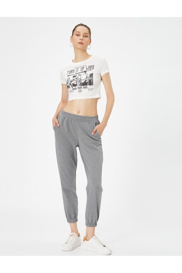 Koton Koton Basic Jogger trenirke s džepom od kravate struka
