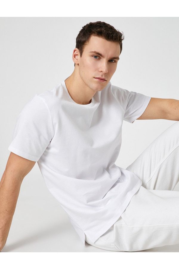 Koton Koton Basic majica s natpisom Detail Crew Neck kratkih rukava.