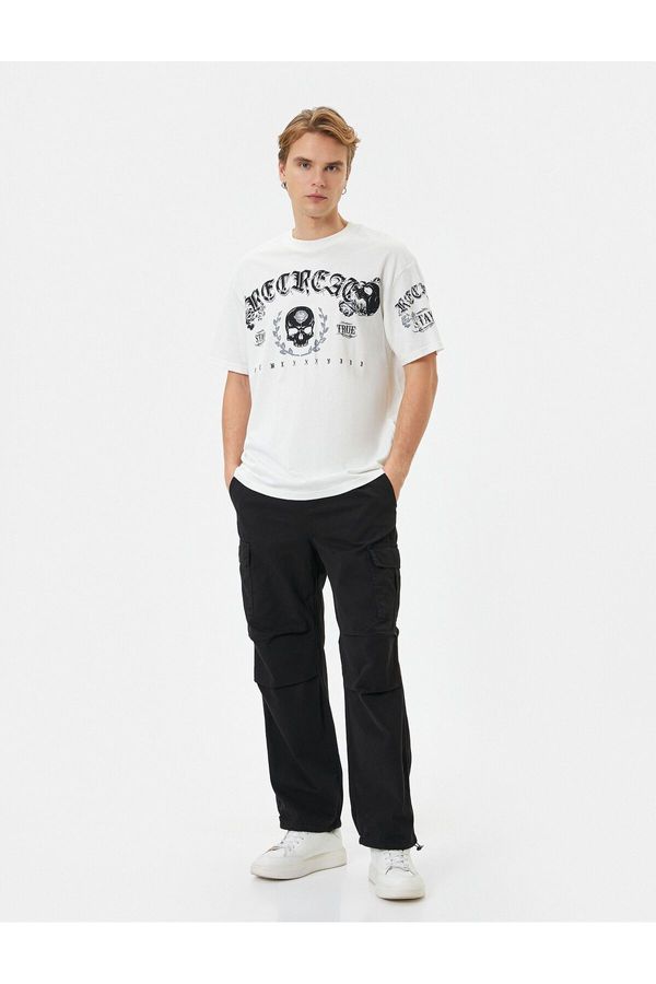 Koton Koton Cargo Parachute Wide Trousers Elastic Waist Pocket Detailed With Stopper